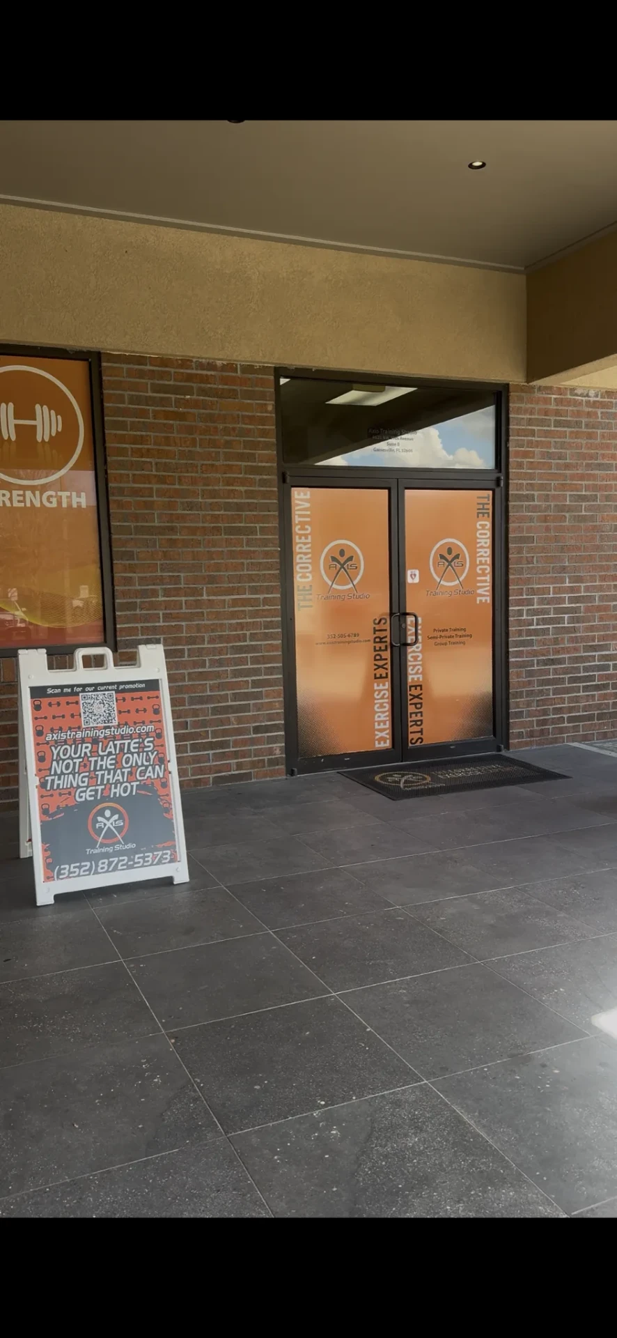 Entrance to AXIS Training Studio in Gainesville, FL
